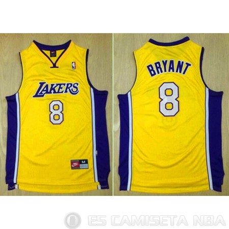 Camiseta Lakers Bryant Autentico #8 Amarillo - Haga un click en la imagen para cerrar